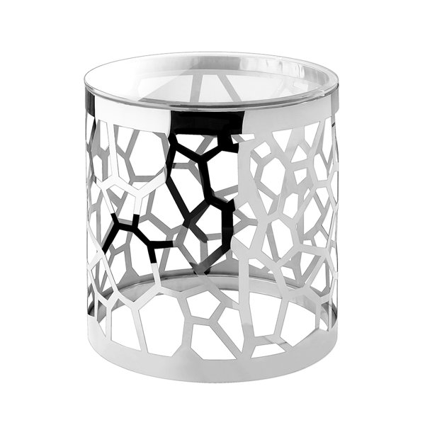 Orren Ellis Brozany Glass Block End Table Wayfair